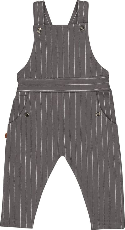 Frogs and Dogs - Baby Dungaree Striped - Smoked Pearl - Maat 50/56