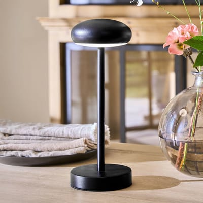 LOBERON Oplaadbare tafellamp Loxbridge zwart