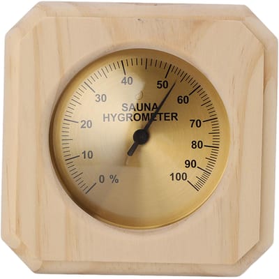 Hygrothermographe mural pour sauna en bois, fiable et de haute précision, mesure de l'humidité et de la température brown