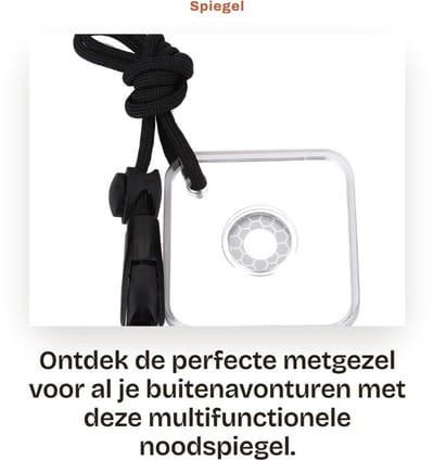 Dailygoods - Spiegel - Multifunctionele Noodspiegel - Compact en Lichtgewicht - Reflecterende Signaal Spiegel - Geschikt voor Outdoor Activiteiten - 5...
