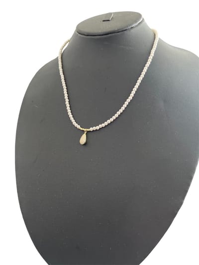 N3 Collecties 925 Zilver Parel Ketting met Hanger