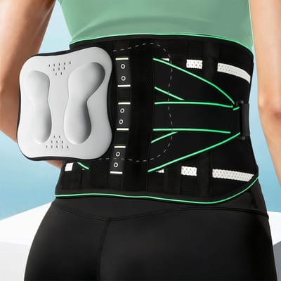 8X Steun Rugbrace Met 3D Lendenkussen Verstelbare Tailleband Voor Pijnverlichting Onderrug Ischias Houdingsondersteuning S zwart