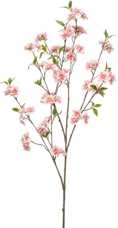 Emerald - Kunstbloem Kersenbloesem tros 120cm peach - Kunstplant voor binnen