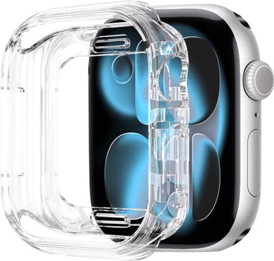 Hoesje - Geschikt voor Apple Watch 11/12 (42 mm) - Sterk & Shockproof - Siliconen Case Cover - Smartwatch Full Bumper Hoes - Transparant