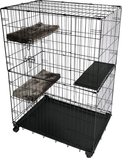 Kattenbench - kattenhuis - 107x71x149cm met 2 kussen