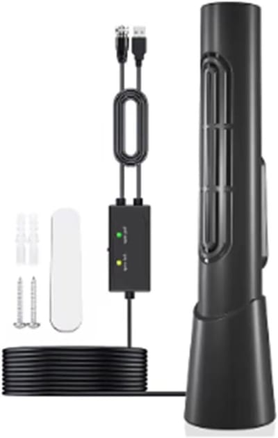 Binnen TV Antenne - Digitale Versterker - TV Signaal Ontvangen - Lange Afstand - 46-862 MHz - Zwart