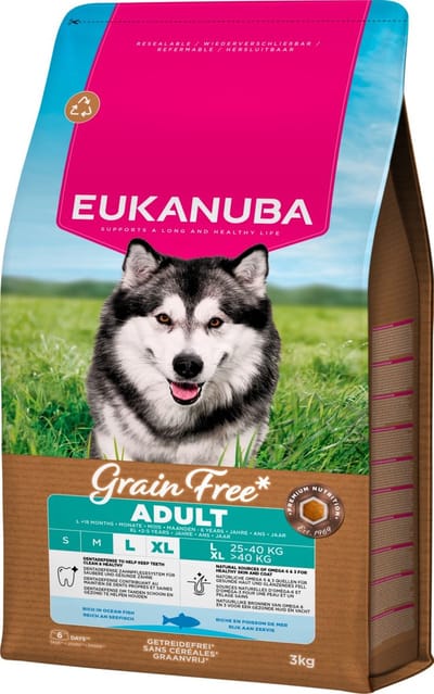 Eukanuba Grain Free Adult Large Breed Zeevis - Hondenvoer - 3 kg