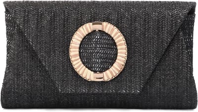 Elegante Raffia Woven Clutch - Stijlvolle Stro Schoudertas voor Zomer, Strand, Bruiloften en Feestjes, Met Afneembare Schouderband