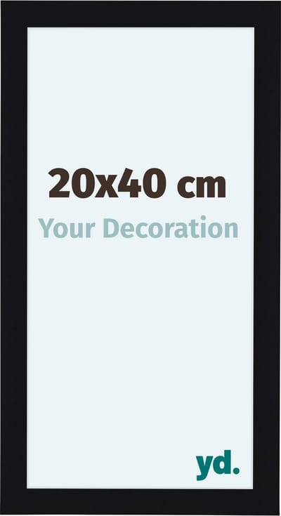 Your Decoration - Fotolijst 20x40 cm - MDF - Zwart Hoogglans - Como