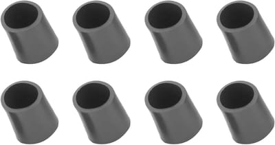 Zwarte Rubber Beschermhoezen voor Meubelpoten (14mm Diameter) - 8 Stuks Vloerbeschermers voor Stoelen, Tafels en Terrasmeubelen