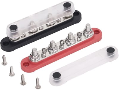 Dailygoody - 150A 10 Way Bus Bar - Terminal Block - Stofkap - 12V-48V - Voor Car Marine Solar System - Ideaal voor zonnepanelen