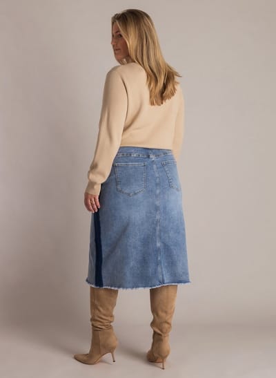 YEST CURVE Jasmin Bottoms - Bleach Blue Denim - maat X-0(44)