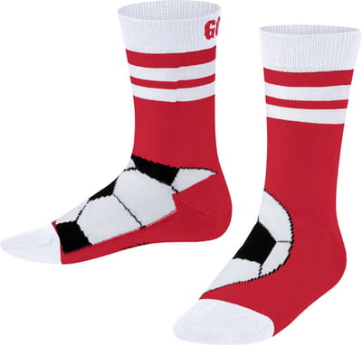 FALKE Active Soccer dun ademend katoen functioneel materiaal sokken kinderen rood - maat 23-26