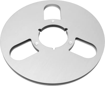 Lege Spoel - Geluidsband Spoel - Tape Afspelen - Aluminiumlegering Constructie - 10 Inch Diameter - Zilver