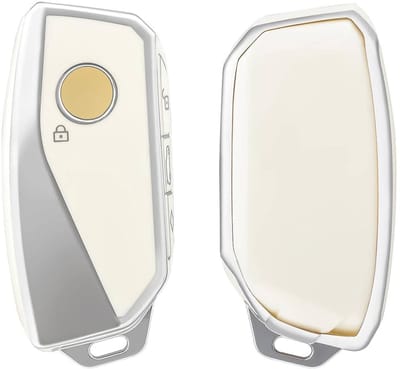 Autosleutel Hoesje geschikt voor Bmw - Sleutelcover - TPU Cover Sleutelhoes - Accessoires - wit