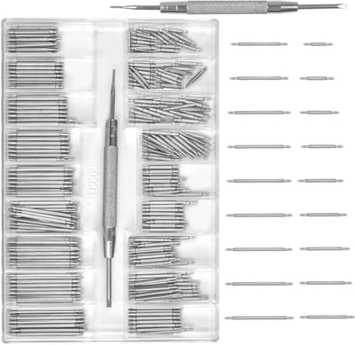 360 Stuks Horloge Band Pins en Veer Stangen - Horloge Band Gereedschap 8-25mm voor Verbindingen en Reparaties