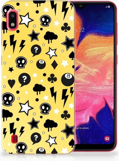 Silicone Back Case Samsung Galaxy A10 Punk Geel