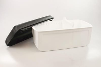 Broodserver Container - Broodtrommel Rechthoekig - Brood Vers Houden - CondensControl Systeem - 31x17x11 cm - Zwart Wit
