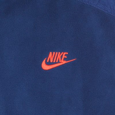 Style Essential herensweatshirt met hoge hals Halz winterjas met rits Court blauw/oranje