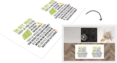 Keukenloper - Loper keuken - Quotes - In dit huis kijken we naar voetbal - Spreuken - Voetbal - 120x60 cm - Keukenloper vinyl