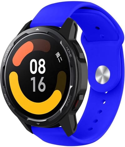 Strap-it Siliconen sport bandje - geschikt voor Xiaomi Watch S1 (Active/Pro) / Watch 2 Pro / Watch S3 / Mi Watch / Amazfit Balance / Bip 5 / Pace / Stratos - blauw