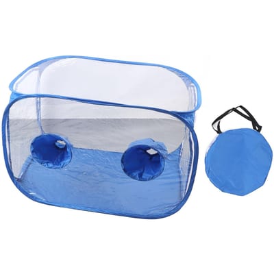 Tente de culture de champignons Boîte à air stagnant Portable Pliable PVC 2 ports pour bras Contenant de culture de champignons pour