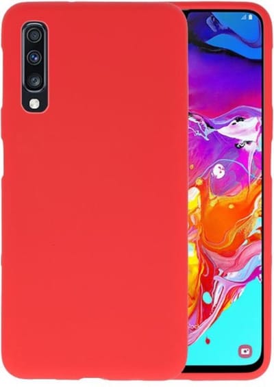 Hoesje Geschikt voor de Samsung Galaxy A70 - Backcover Color Telefoonhoesje - Rood