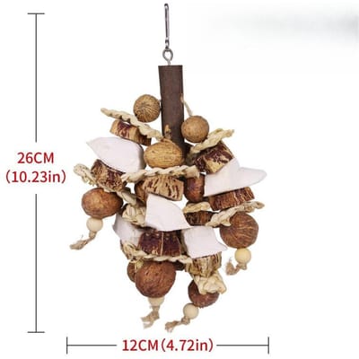 Jouet Perroquet Couleur Bois Naturel Surdimensionné Perroquet Ara Mordant Bois Fruit Tissu Explosif Jouet Perroquet