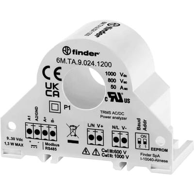 Finder 6M.TA.9.024.1200 6M.TA.9.024.1200 Energiemetingsomvormer Primaire stroom 50 A DIN-railmontage 1 stuk(s)