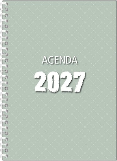 MGPcards - Agenda A4 2027 - Ringband - Spiraal - Flexibele kaft - Weekoverzicht - Groen - 21 x 29.5 cm