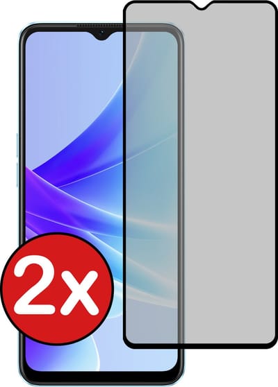 Screenprotector - 2 Stuks - Geschikt voor OPPO A17 - Privacy Filter - Beschermglas - Gehard Glas - Tempered Glass - Screen Protector