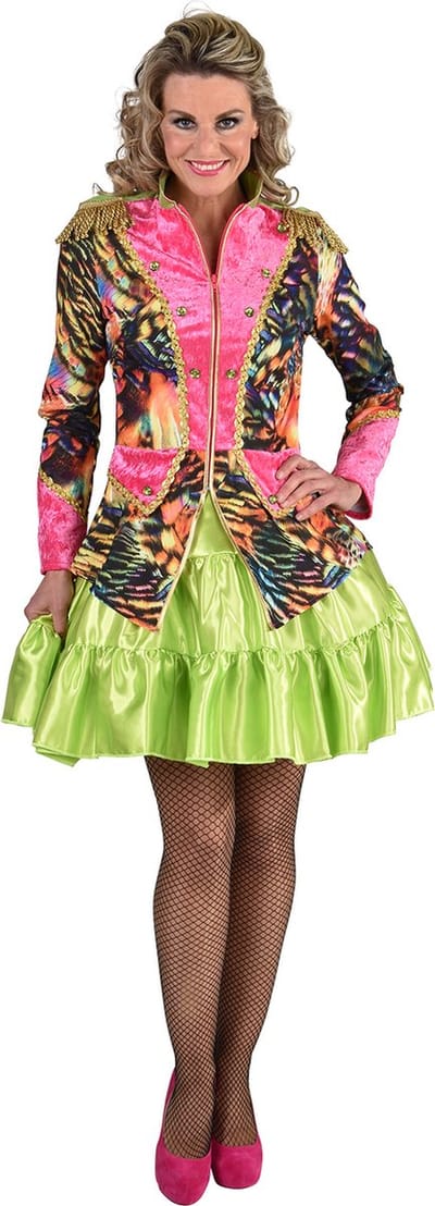 Magic Design Verkleedjas Tijger Polyester Roze/goud Maat Xl