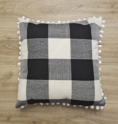 Sierkussen 43x43 cm -Zwart/Grijs/Wit