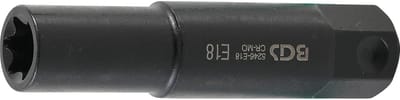 BGS Steckschlüssel-Einsatz E-Profil extra lang Antrieb Außensechskant 22 mm SW E18 - 5246-E18