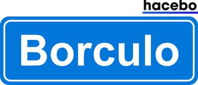 Hacebo - Plaatsnaam Sticker - 29x10 CM - Borculo sticker - Verkeersborden sticker - grappige cadeaus - Borculo