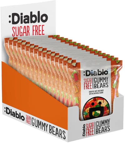 Diablo | Sugar Free | Gummy Bears | 16 Stuks | 16 x 75 gram