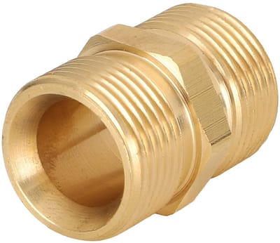 Dailygoods - Hogedrukspuit Adapter - Messing M22 Koppeling - Roestwerend - 14mm Slang Connector - Duurzaam en Stevig - Geschikt voor Hogedrukreiniger...