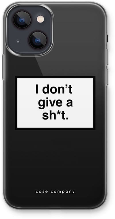 Case Company® - Hoesje geschikt voor iPhone 13 mini hoesje - Don't give a shit - Soft Cover Telefoonhoesje - Bescherming aan alle Kanten en Schermrand