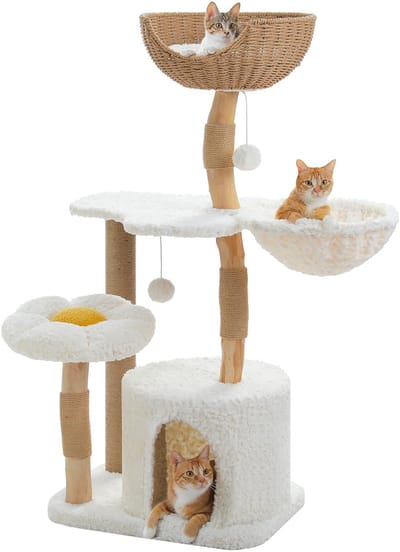 Kattenu PureWood Large - Houten krabpaal boomstam - krabpaal hout voor katten - krabpaal hout design