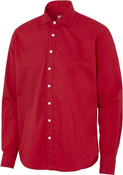 Cottover SHIRT TWILL COMFORT MAN - GOTS GECERTIFICEERD 141038 - Rood - 40
