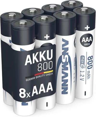 Oplaadbare AAA Accu 800 mAh NiMH 1,2 V (8 stuks) - Ideaal voor Langdurig Gebruik