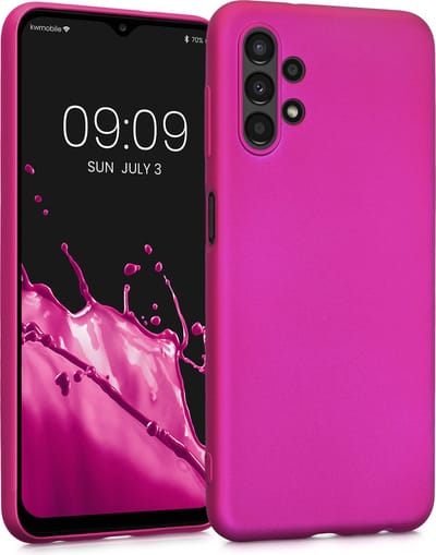 kwmobile telefoonhoesje geschikt voor Samsung Galaxy A13 4G - Hoesje voor smartphone - Back cover in metallic roze