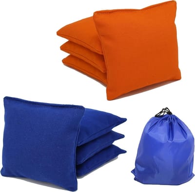 Cornhole Tassen - Gooiballen Set - Buiten Spelen - Alle Weersomstandigheden - Set van 8 - Blauw Oranje
