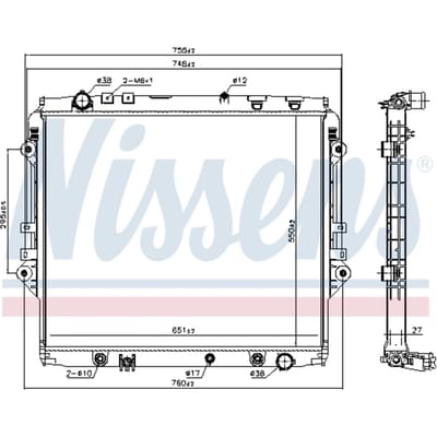 Radiator, motorkoeling NISSENS 606068