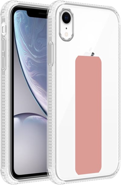 Cadorabo Hoesje geschikt voor Apple iPhone XR in ROZE - Beschermhoes gemaakt van flexibel TPU silicone Cover Case met houder en standfunctie