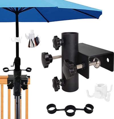 Parasolhouder balkonrelingsysteem - verstelbaar - geschikt voor parasols Ø40mm - ruimtebesparend - ShopVlot