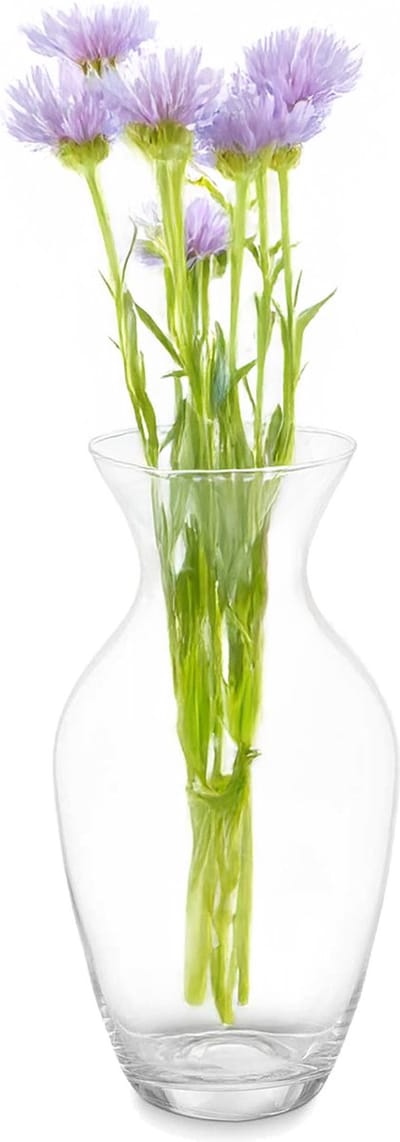 Giftdecor Bloemenvaas klassiek - transparant glas - D16 x H30 cm - boeketvaas - 5 liter