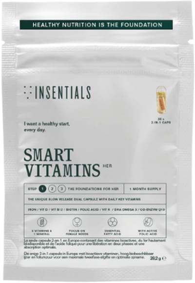 Insentials Smart - Multivitamine Vrouw - 30 Capsules - DHA Omega 3 - Vitamine D3 - Co-enzym Q10 - Dagelijks gebruik - Voedingssupplement voor Vrouwen