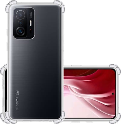 Hoesje - Geschikt voor Xiaomi 11T - Sterk & Shockproof - Siliconen Case - Back Cover - Telefoon Hoes Shock Proof - Transparant