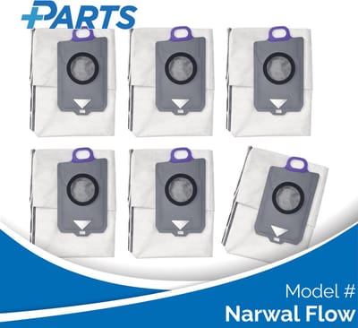 Narwal Flow Stofzakken (6 Stuks, Plus.Parts® alternatief voor CP-PJ-A00129-00-00)